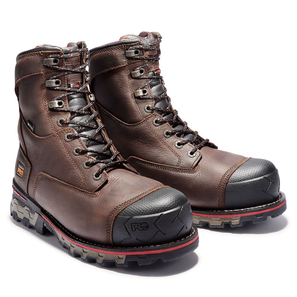 Bocanci De Muncă Timberland Barbati Maro - Pro® Boondock 8\" Comp Toe - Romania - RGXTNA368